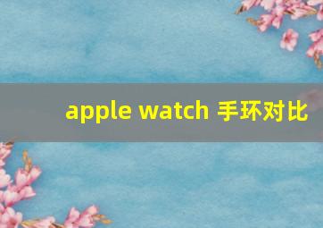 apple watch 手环对比